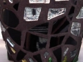 "Black Cat" mosaic tea light candle holder